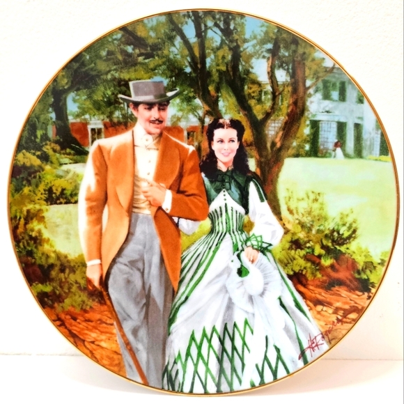 Gone with the Wind "Home to Tara" 1989 Plate #4525D - Picture 7 of 8